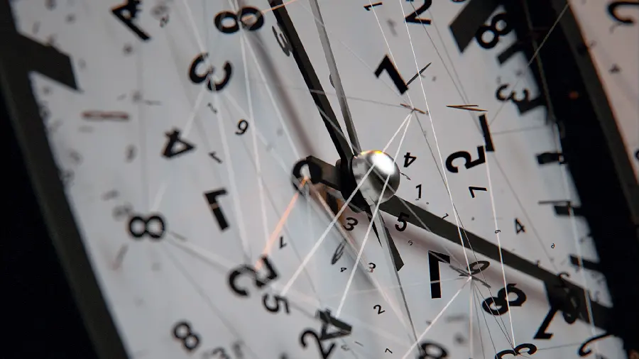 Professional photography of a clock for monitor and laptop background