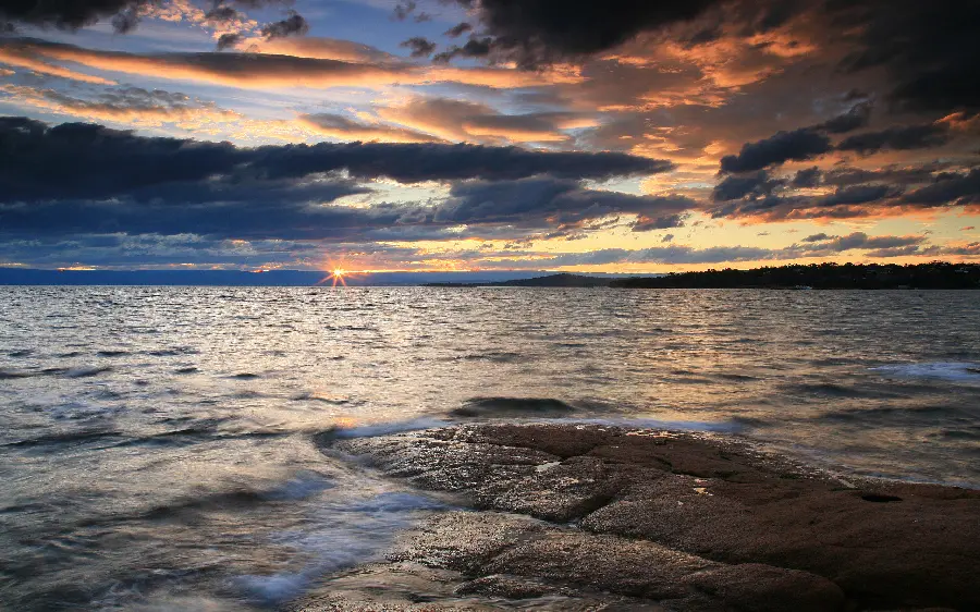 Amazing background with a large lake full of water