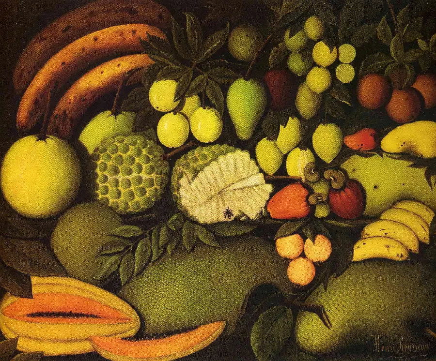 A very beautiful and attractive picture of fruits or fruits The fruits by Henri Rousseau