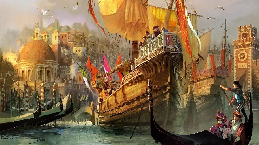 Italian Fantasy Painting Anno 1404 - Venice Savegame 