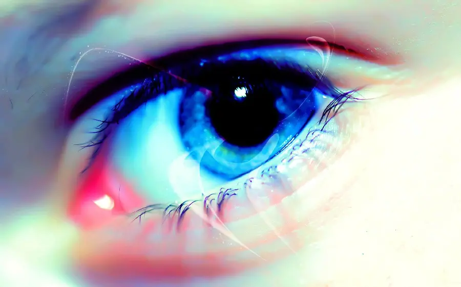 Interesting and strange background of a child's eye with high quality
