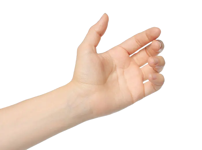 Download image teleported and without background hand in PNG format 