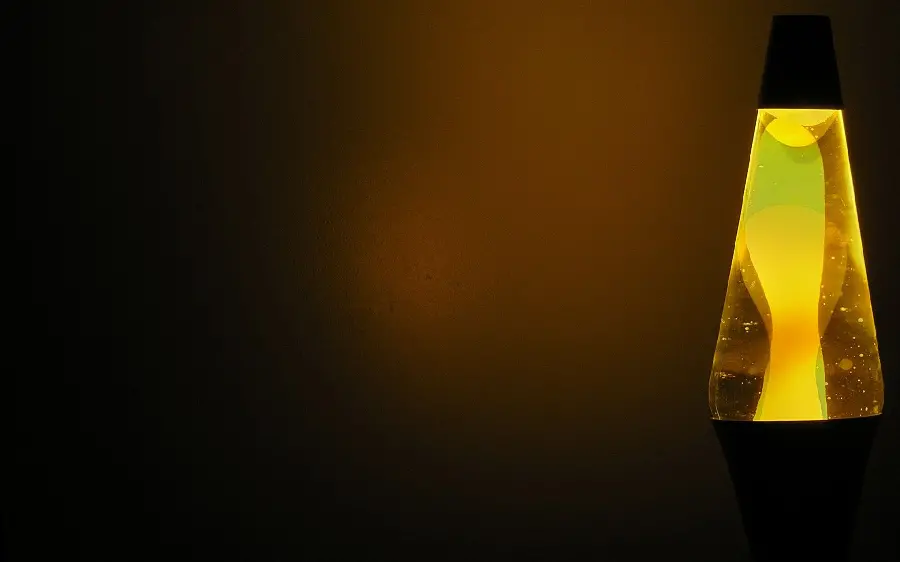 Lava lamp wallpaper with an eye-catching yellow color