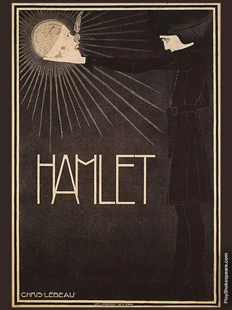 The simplest photo caption of William Shakespeare for men's and women's profiles, Hamlet book design 