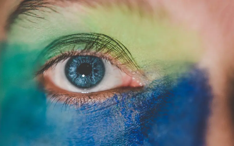 Fantasy and interesting photo of real blue eyes with cute and special eyelashes in HD quality 