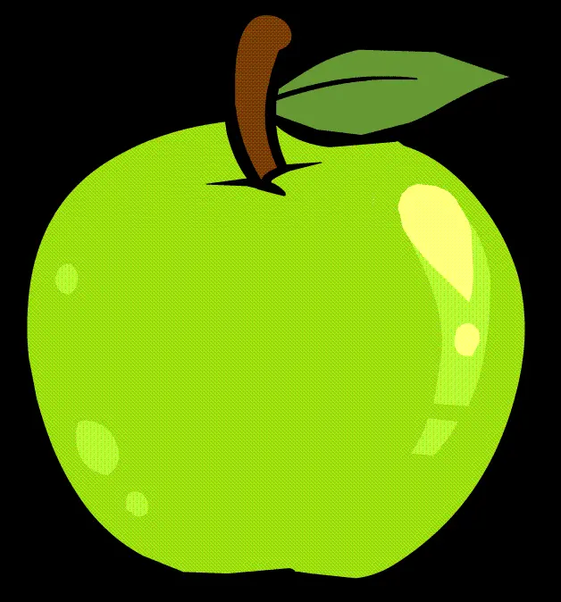 Download PNG image and download graphic of delicious green apple 