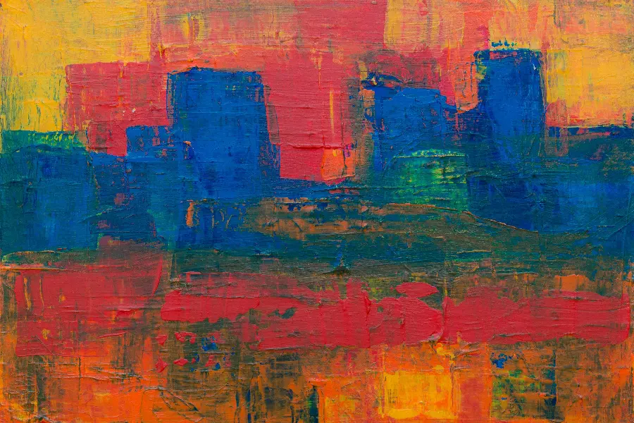 Abstract Expressionism Painting Colorful Graphic Acrylic Abstract