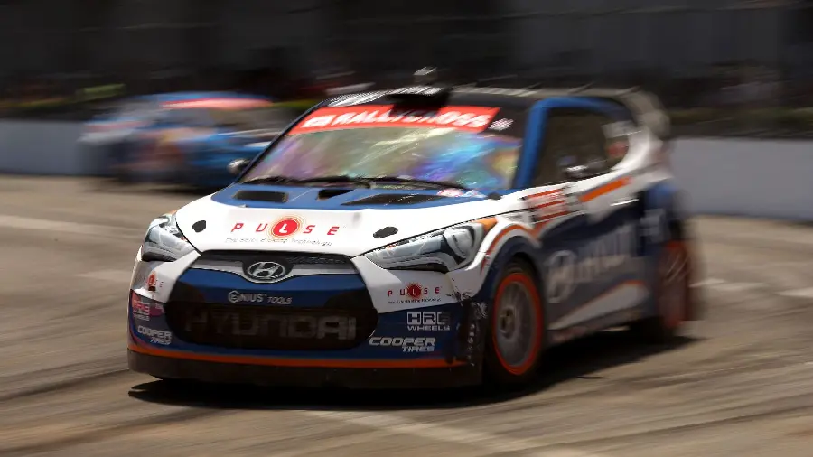 Background photo of the Rally Cross sports competition for sports lovers