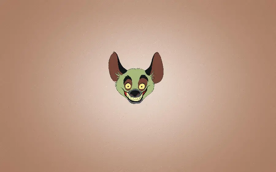 Cartoon and minimalist image of a hyena for fPhotoshop 