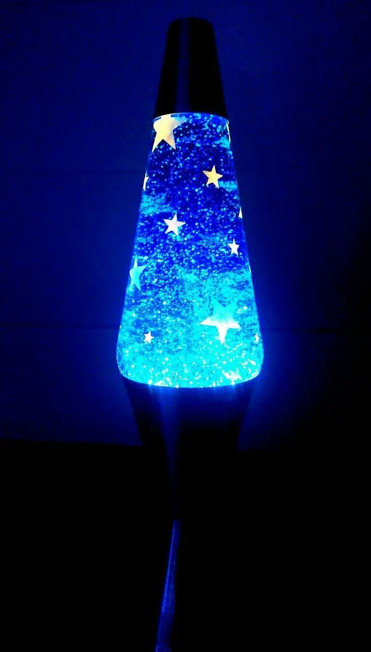 Lava lamp desktop wallpaper in blue starry color and design