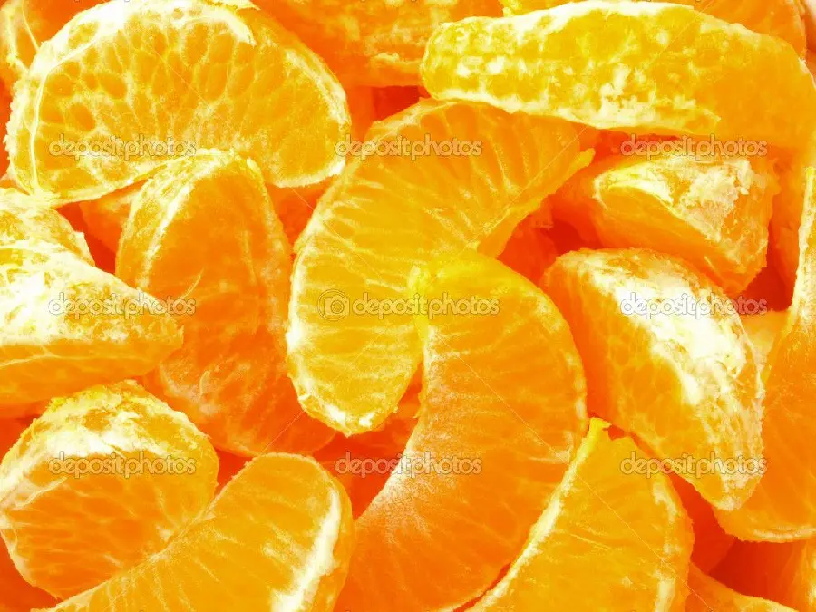 Download stock image of beautiful and peeled tangerines 