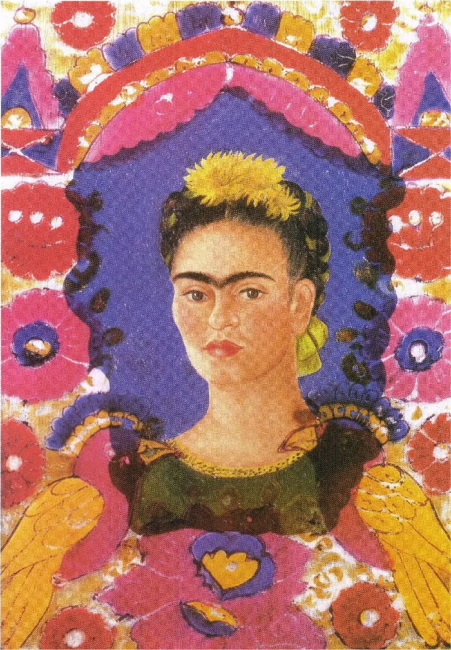 Self Portrait Painting - Frame, 1938 by Frida Kahlo