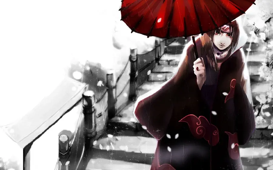 The most special and attractive winter profile picture of a girl with a snow umbrella