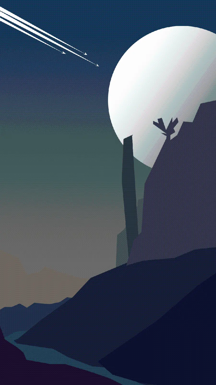 Free download of an interesting and spectacular minimalist and fantasy design wallpaper 