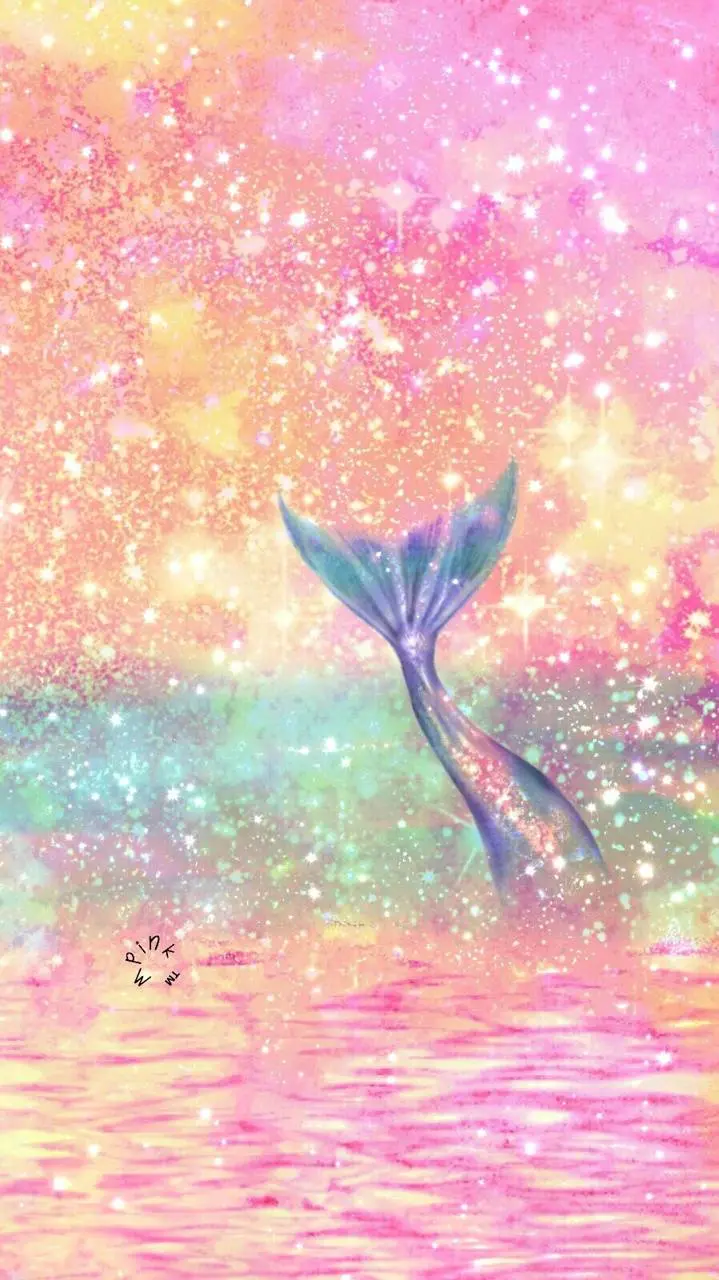 Magical and Fantasy Mermaid Glitter Wallpaper for Phone Screen