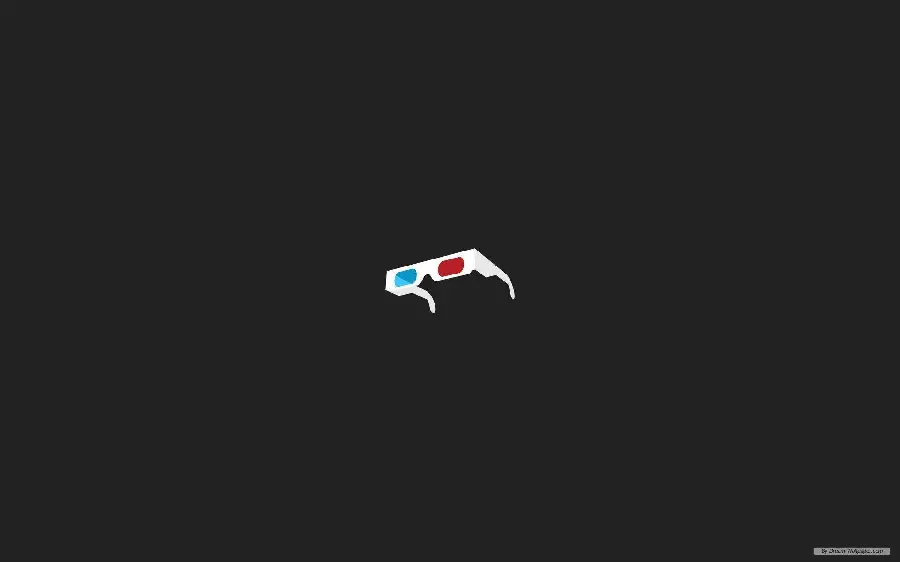 Minimalist style profile photo 3D cinema glasses design 