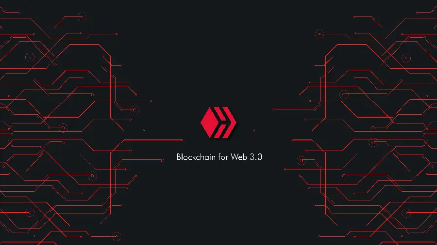 Dark and dark background with red and black digital design with blockchain photo
