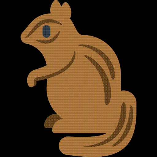 Download Cutout Photo of Cartoon Graphic Squirrel with Black Background