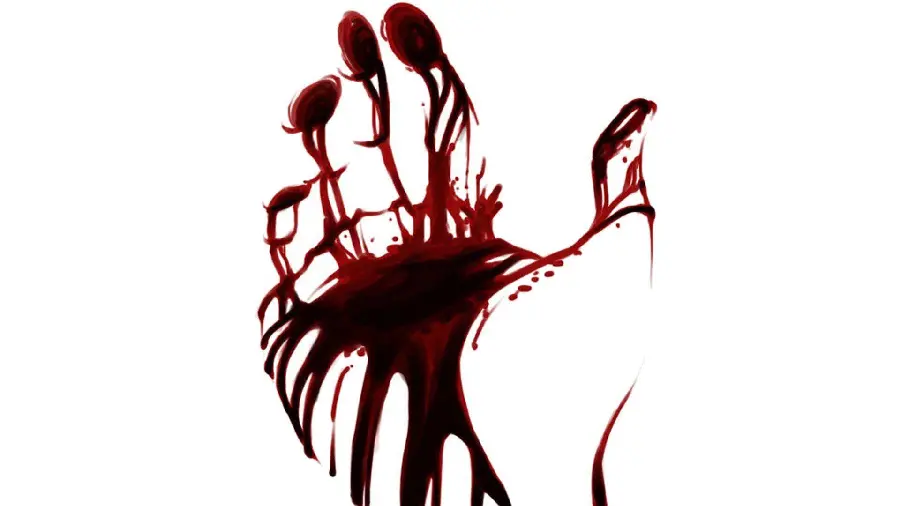 Download beautiful and high-quality white background photo of bloody hand 