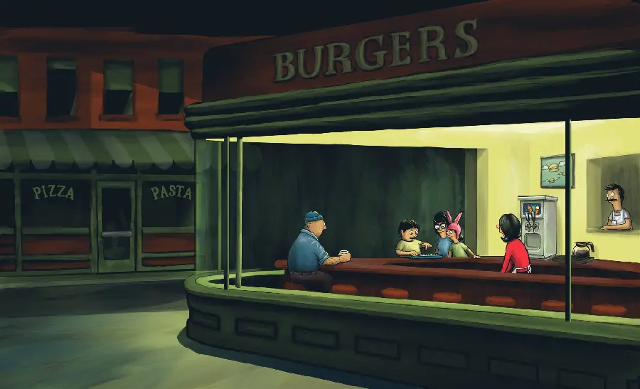 John's Animations and Sketches: Hopper's Nighthawks Project 2020
