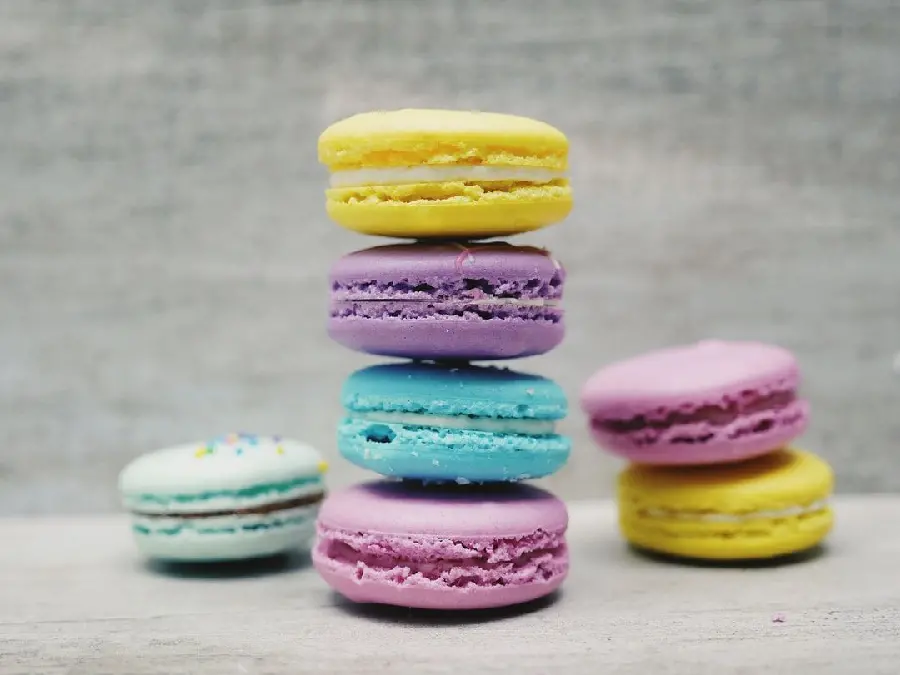 High quality photo of the famous and expensive macaron dessert
