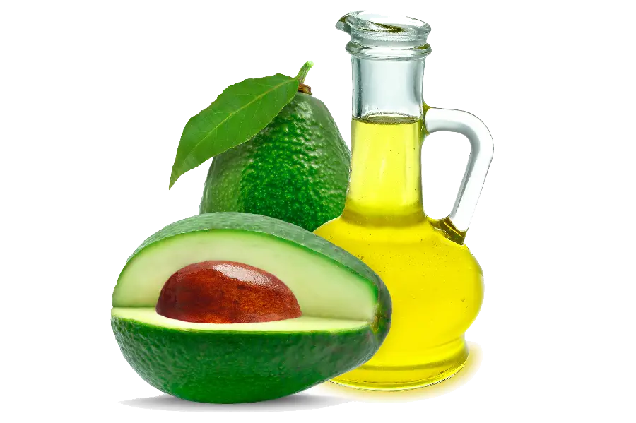 PNG and cropped photo of avocado and oil 