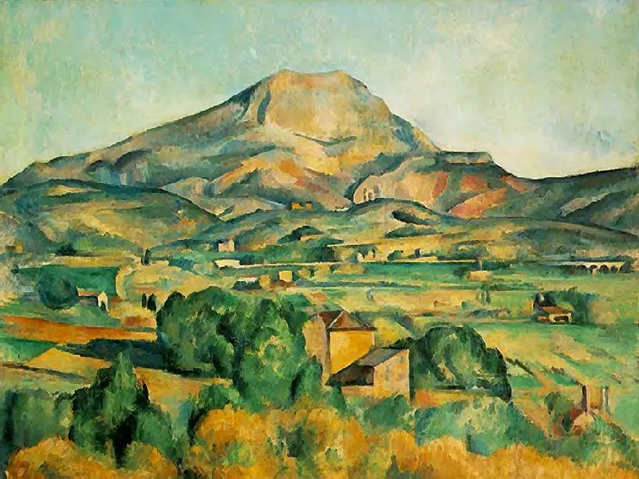 Stock of a painting by Paul Cezanne, a French post-impressionist painter