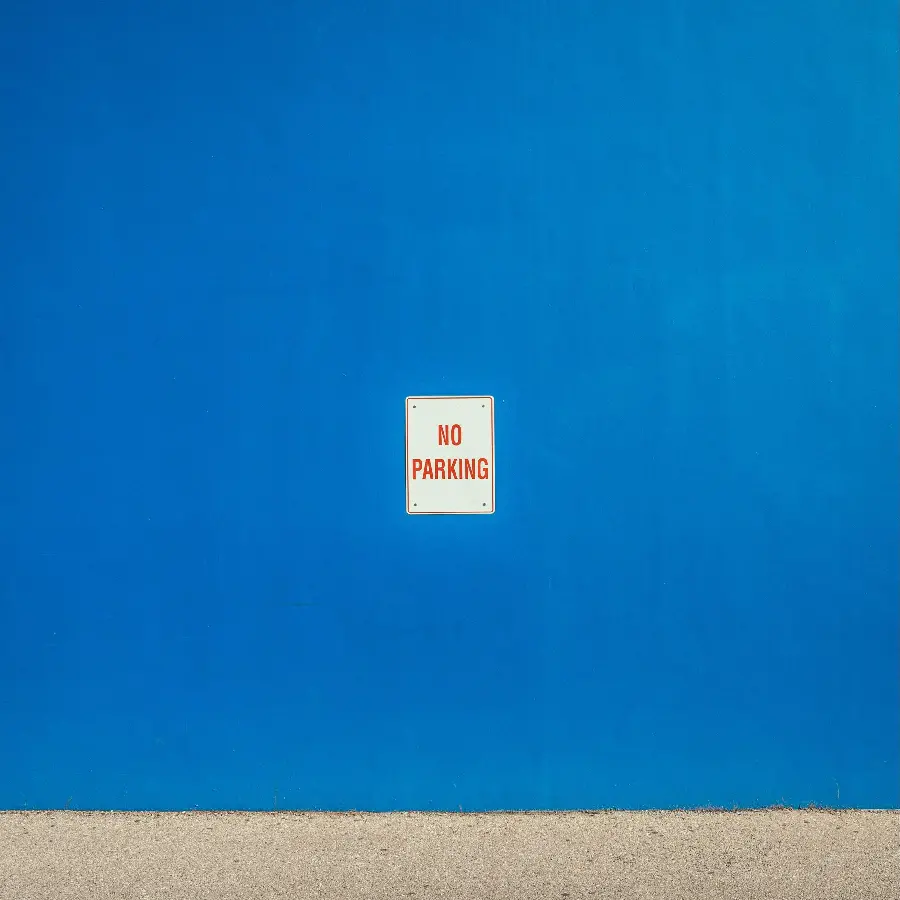 Minimalist Backgrounds No Parking for Parking Lot Door Banner Printing