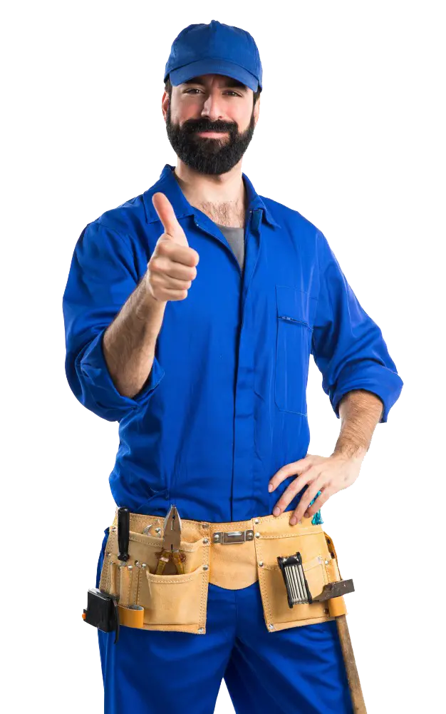 Image of an electrical engineer with a telephoto lens and no background in PNG format