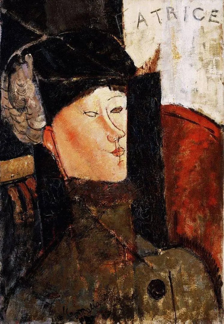 Painting Beatrice Hastings Italian Modernist Painter by Amedeo Modigliani 1915