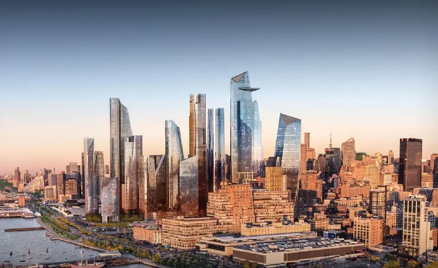 Very high quality background photo of steel buildings in a modern city