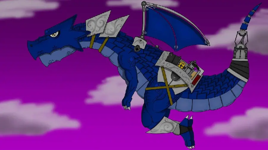 Cartoon and graphic photo of a flying dragon suitable for printing without loss of quality 
