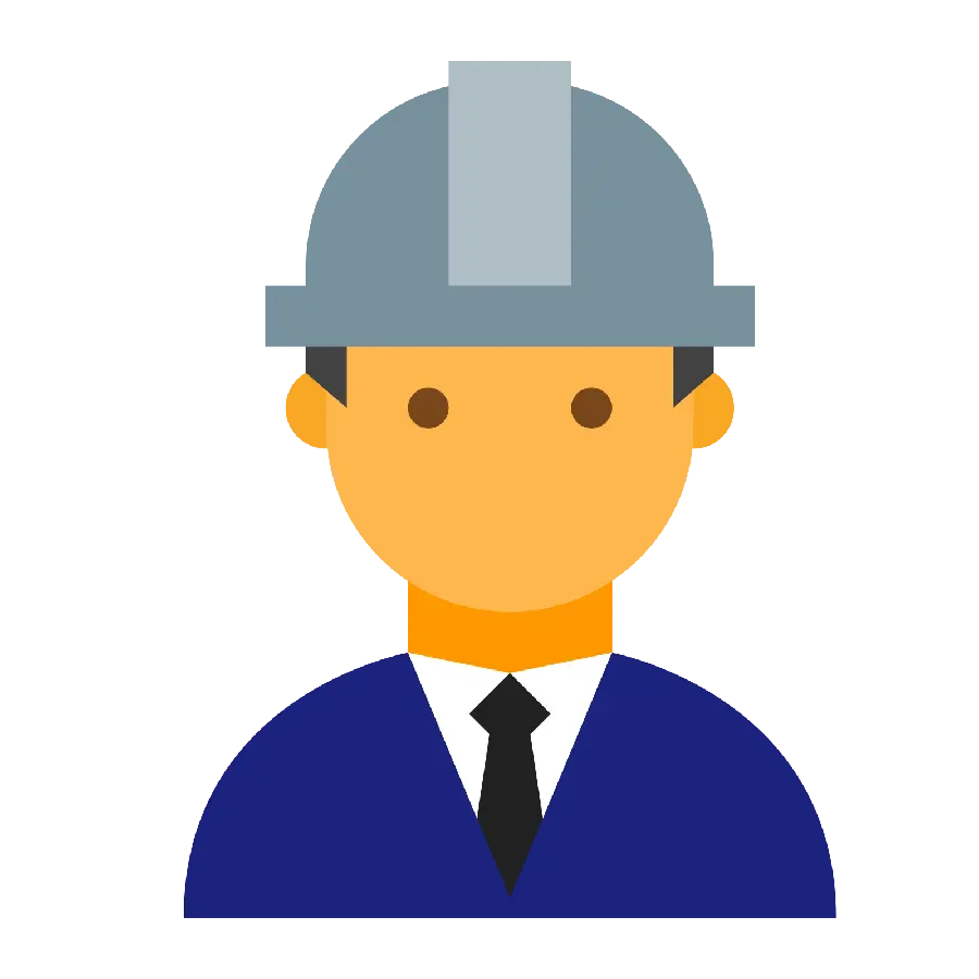 Cute and funny graphic and computer image of an electrical engineer in PNG format