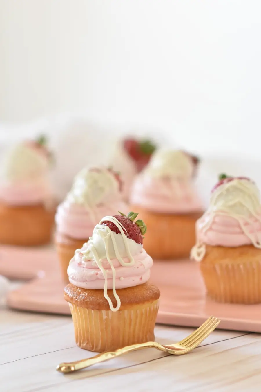 Photo of delicious and cute cupcakes for pastry stories