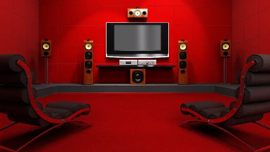 High-resolution background photo of a private and modern theater 