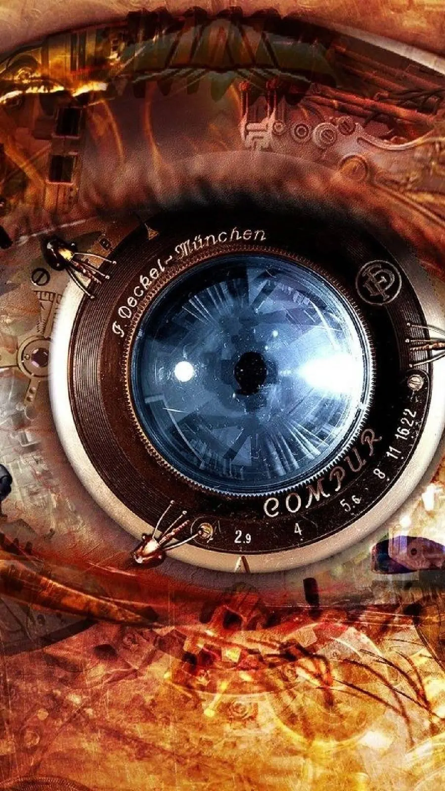 Interesting and integrated design of a camera with a human eye suitable for profiles