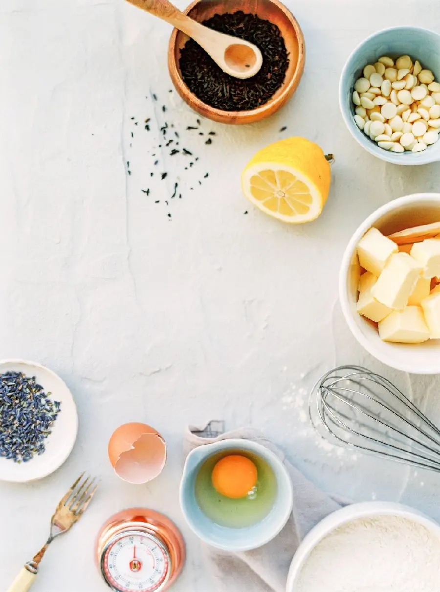 High quality photo of baking ingredients for cakes and sweet pastries