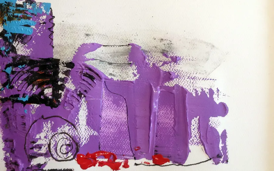 Wallpaper drawn with oil paint on a white background 2024
