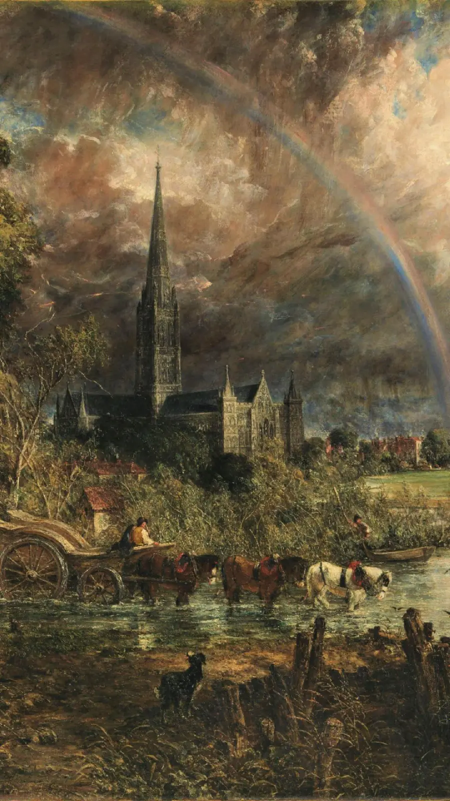 Download a beautiful and conceptual painting by John Constable called The Rainbow City