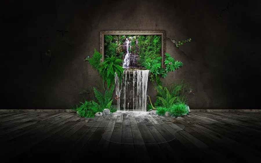 2024 Wallpaper and Background with 3D Nature Painting Design