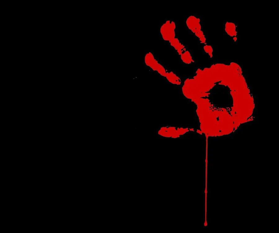 Download graphic photo of bloody hand with black background 