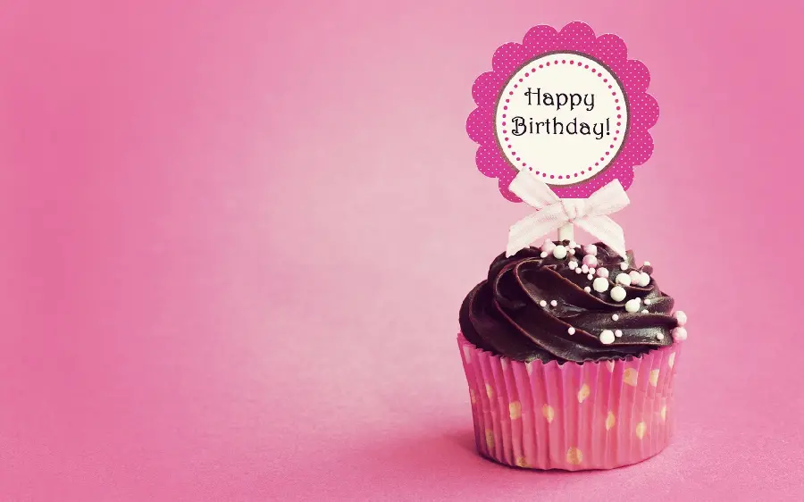 Download the stylish and modern background photo with a simple design of decorated chocolate cupcakes 