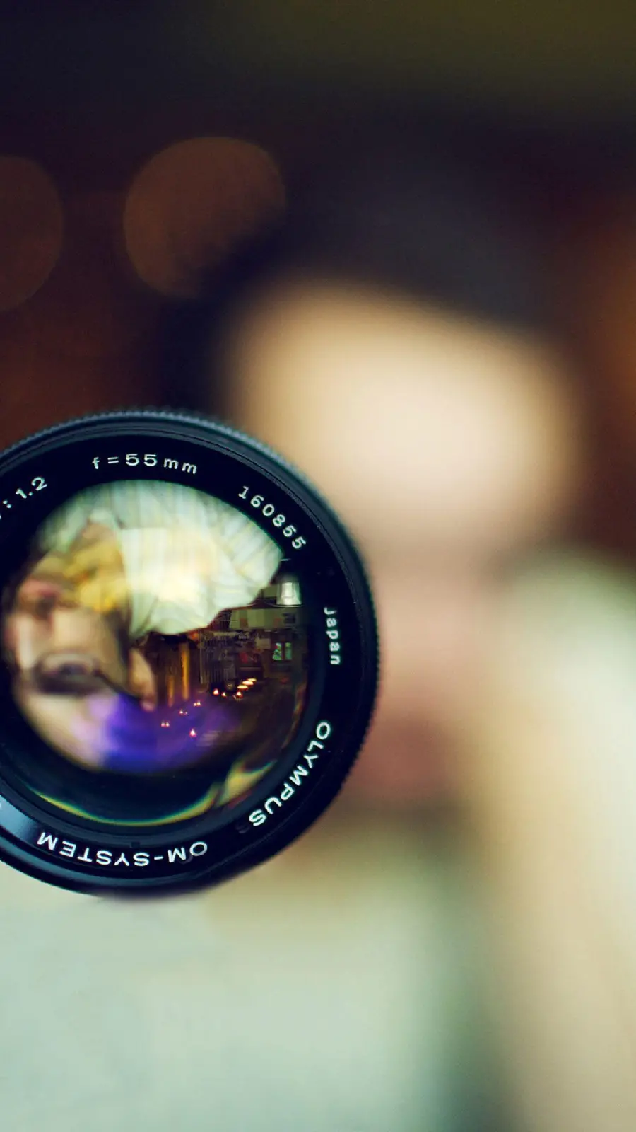 Boyish Camera Wallpaper with Blurred Background for iPhone