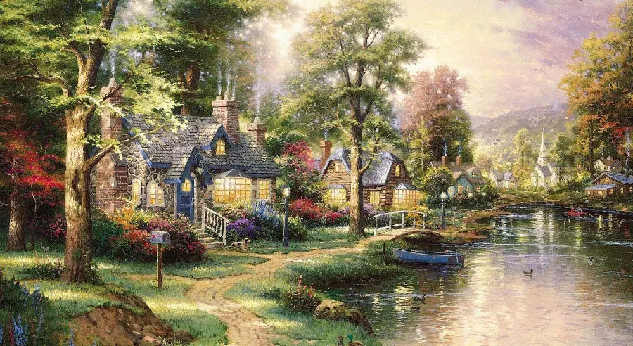 God's amazing nature painting for decorative wall poster printing