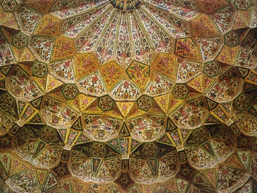 Wallpaper of the ceiling made of Iranian architectural style of Vakil Mosque