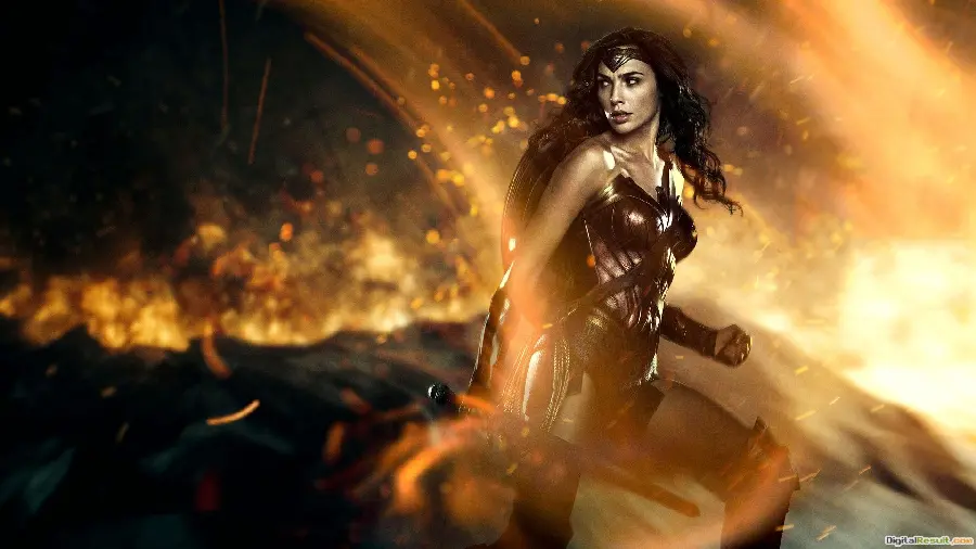 Download a very beautiful Wonder Woman animation image for background 