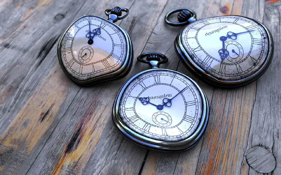 Wallpaper with interesting curved clock design for special people