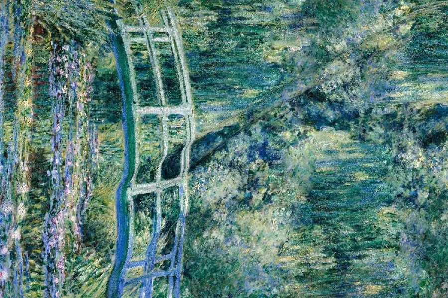 Claude Monet Painting - Water Lilies and Japanese Wallpaper | Spoonflower