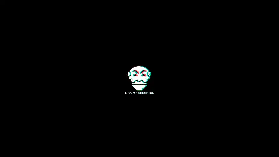 Minimalist background with the text Life on borrowed time