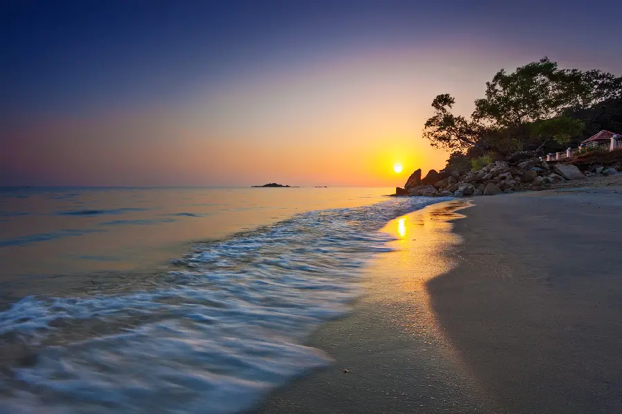 Photo Amazing and eye-catching sunset in nature